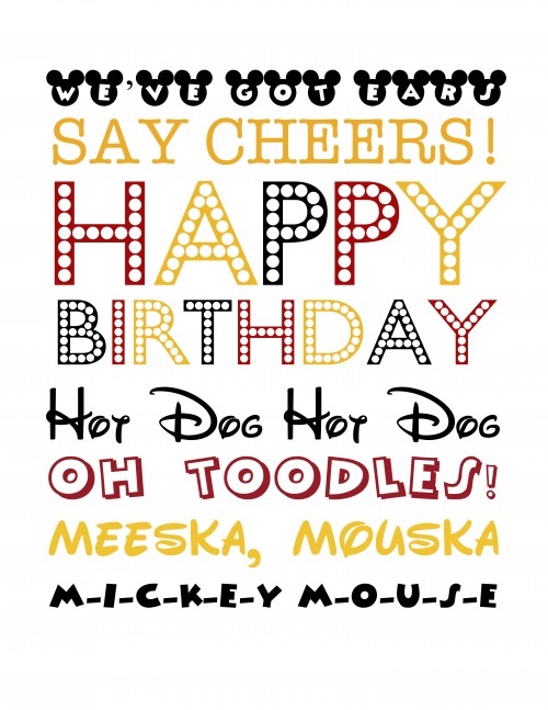 Mickey Mouse Birthday Printables Free