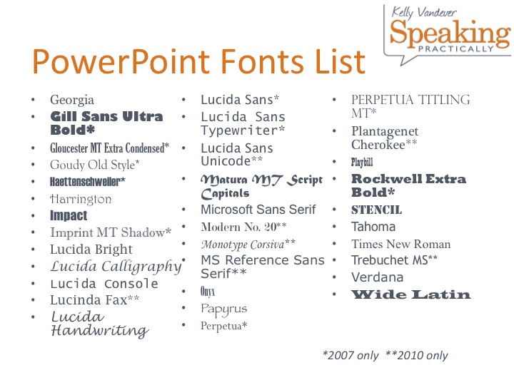 Microsoft PowerPoint Font Microsoft PowerPoint Font