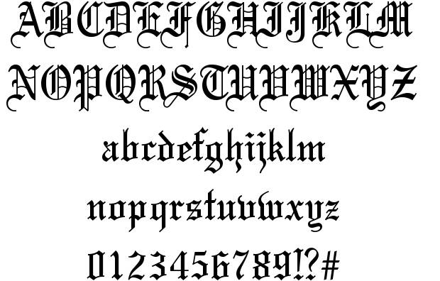 Old English Font