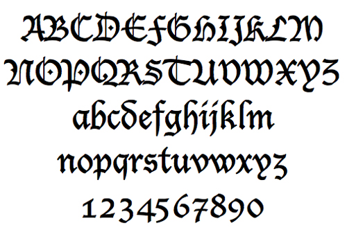 Old Time English Font Old Time English Font