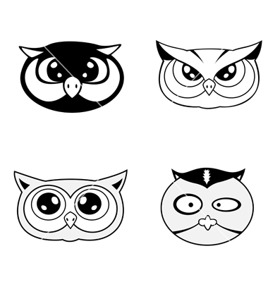 Owl Head Illustration