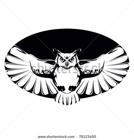 Owl Head Vector Clip Art