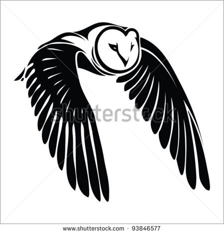Owl In-Flight Vector