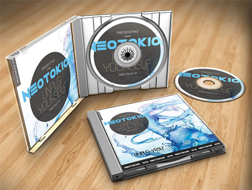 Packaging Mockup PSD CD Template