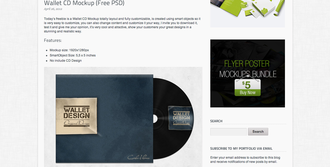 Packaging Mockup PSD CD Template