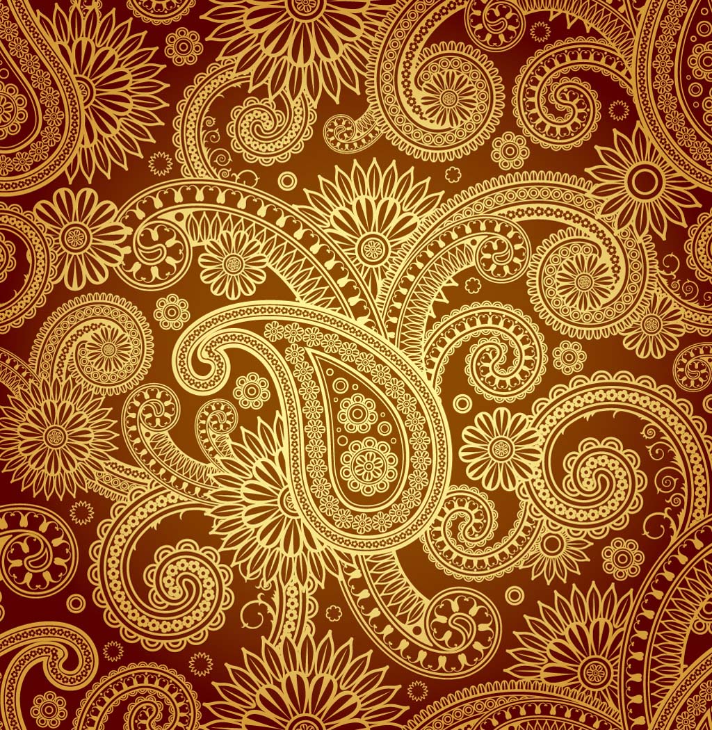 7 Free Paisley Vector Patterns Images