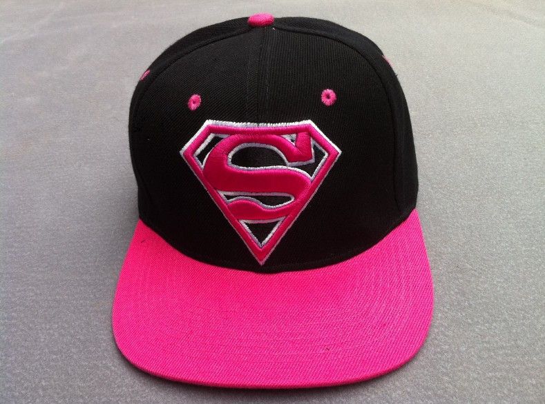 Pink and Black Superman Hat