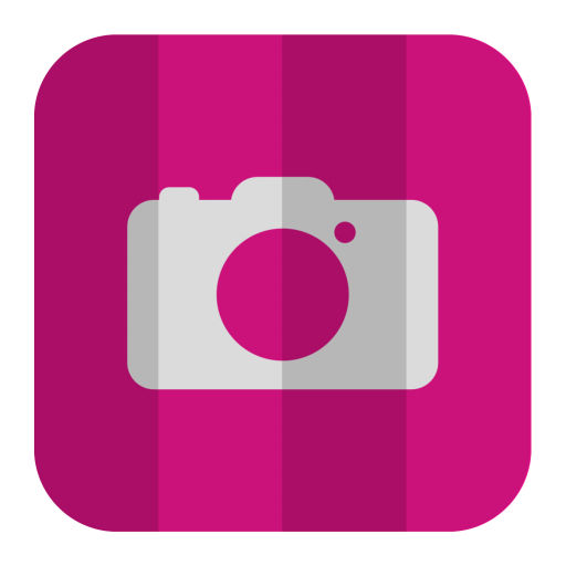 Pink Camera Icon Flat