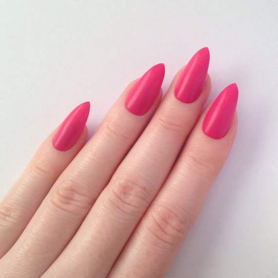 Pink Matte Acrylic Nails