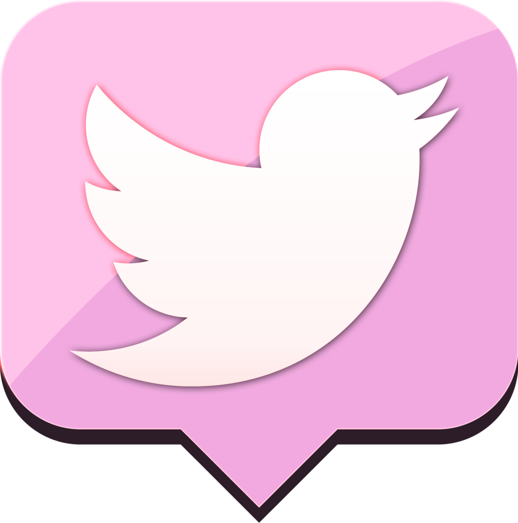 Pink Twitter Instagram Icons