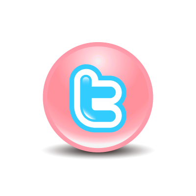 Pink Twitter Logo Icon