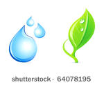 Plant with Water Drop Icon Plant with Water Drop Icon