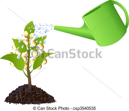 Plants with Watering Can