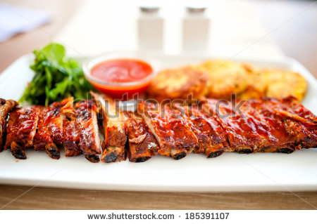 Pork Barbecue Ribs Dish