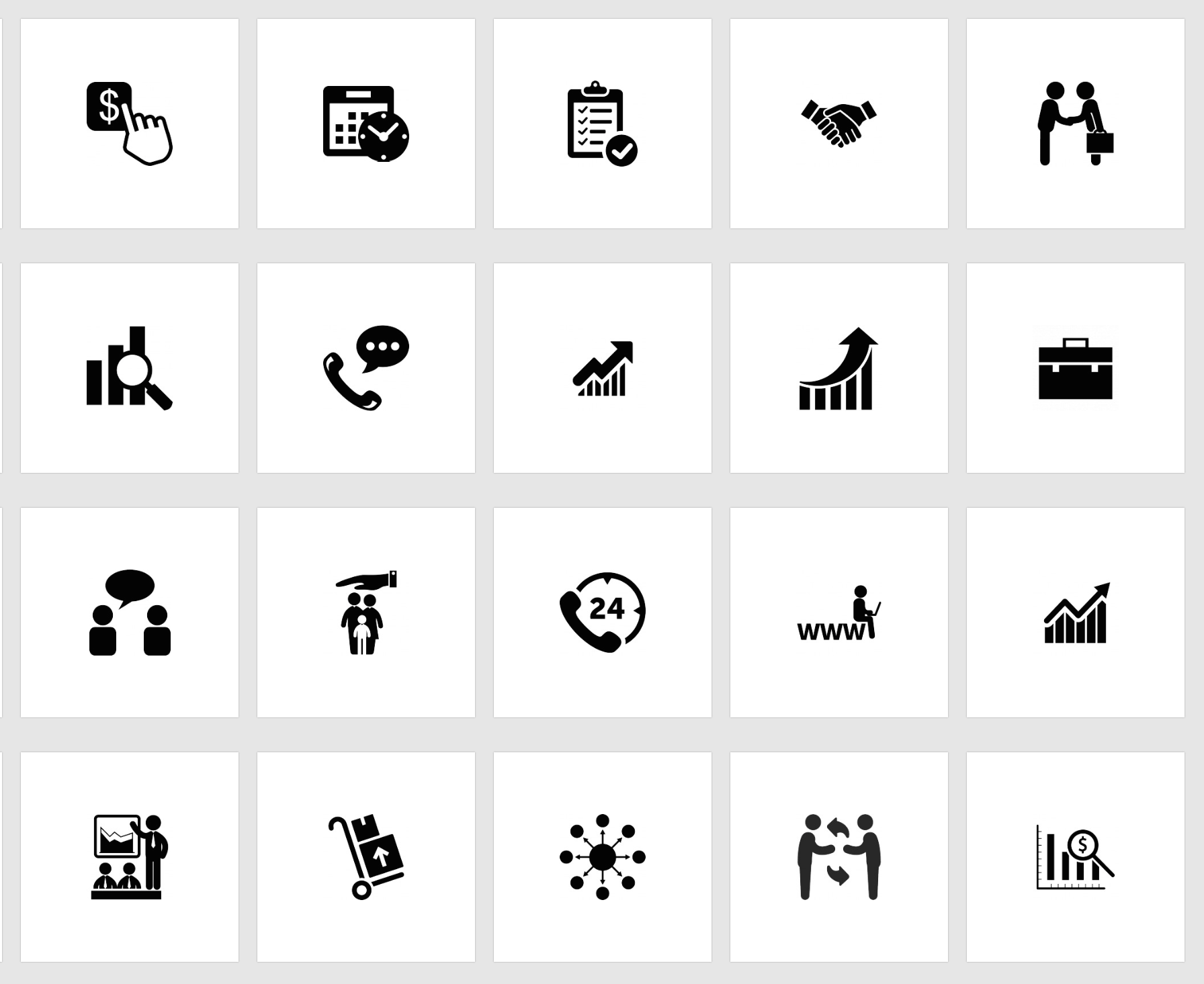 PowerPoint Business Icons Vector Free