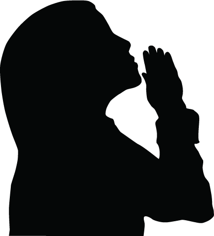 Praying Women Silhouette Clip Art