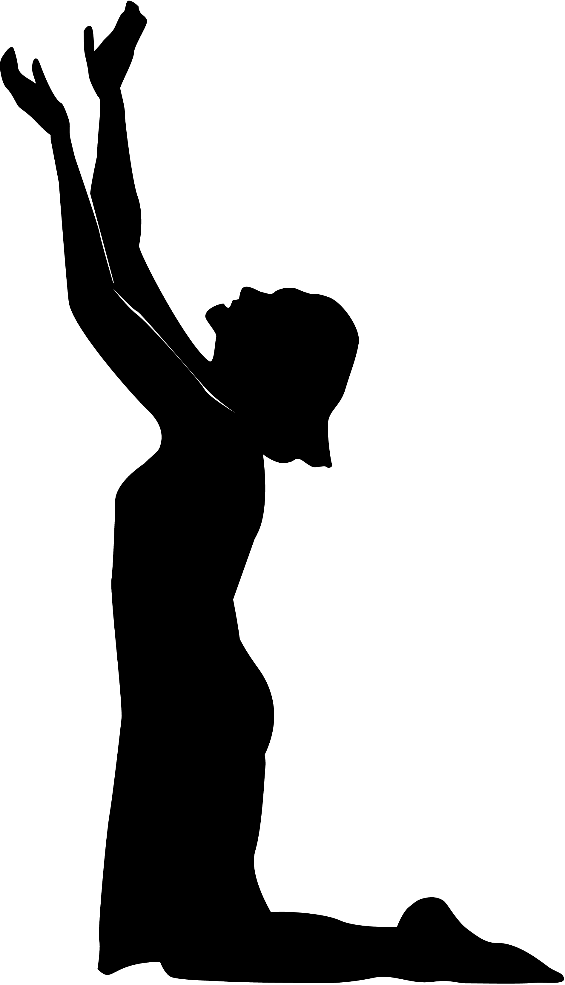 Praying Women Silhouette Clip Art