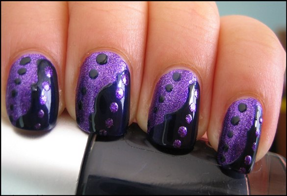 Purple and Black Nail Designs