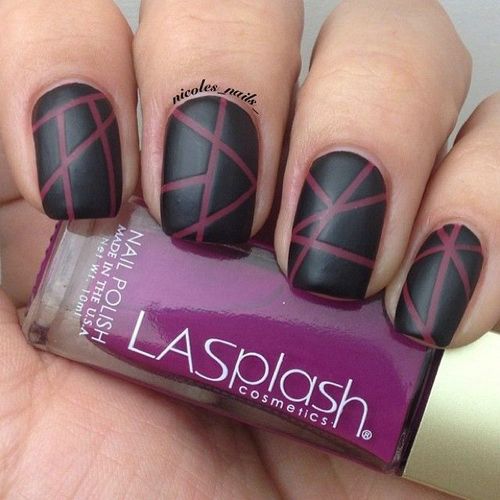Purple and Black Nail Designs
