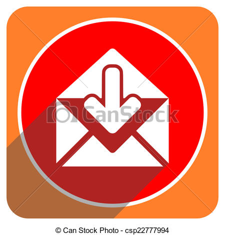 Red Email Icon Clip Art Red Email Icon Clip Art