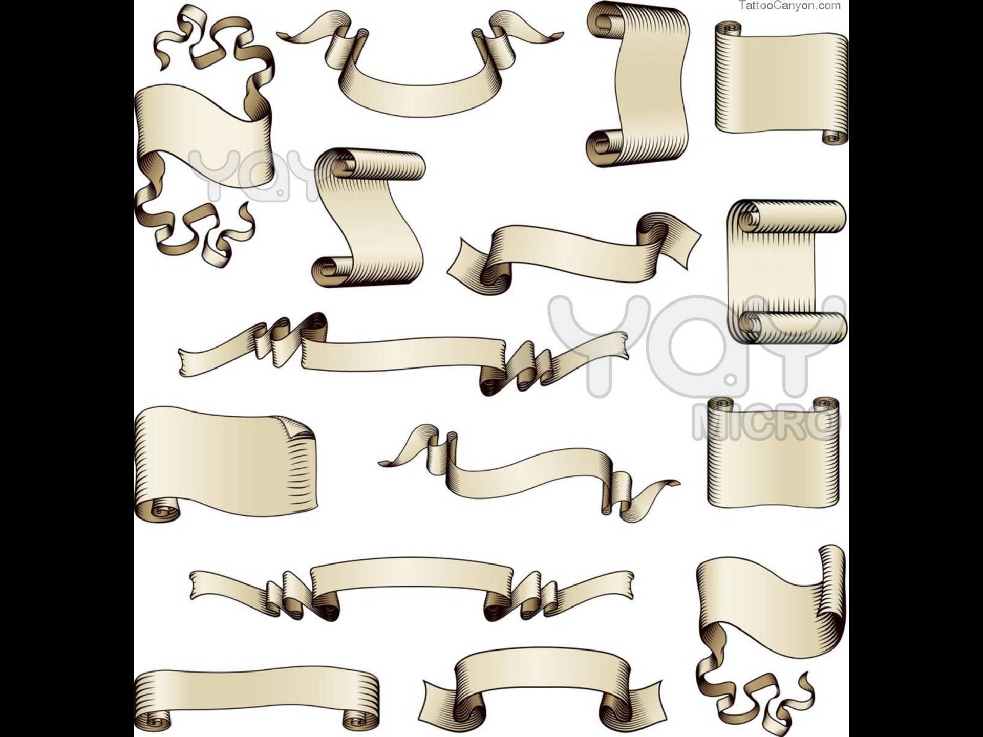 Scroll Banners Tattoo Design Scroll Banners Tattoo Design