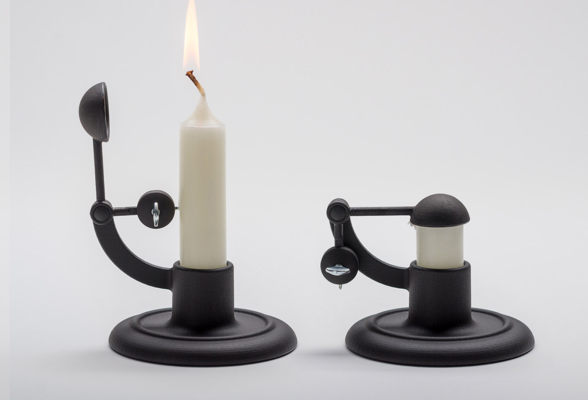 Self-Extinguishing Candle Holder