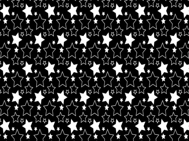 Simple Black and White Star Patterns