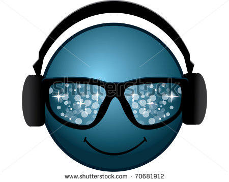 Smiley Face with Headphones and Glasses