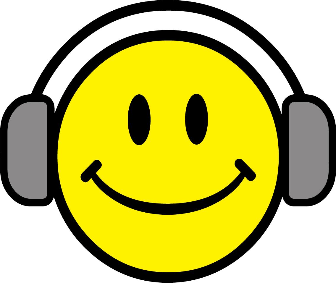 Smiley Face with Headphones