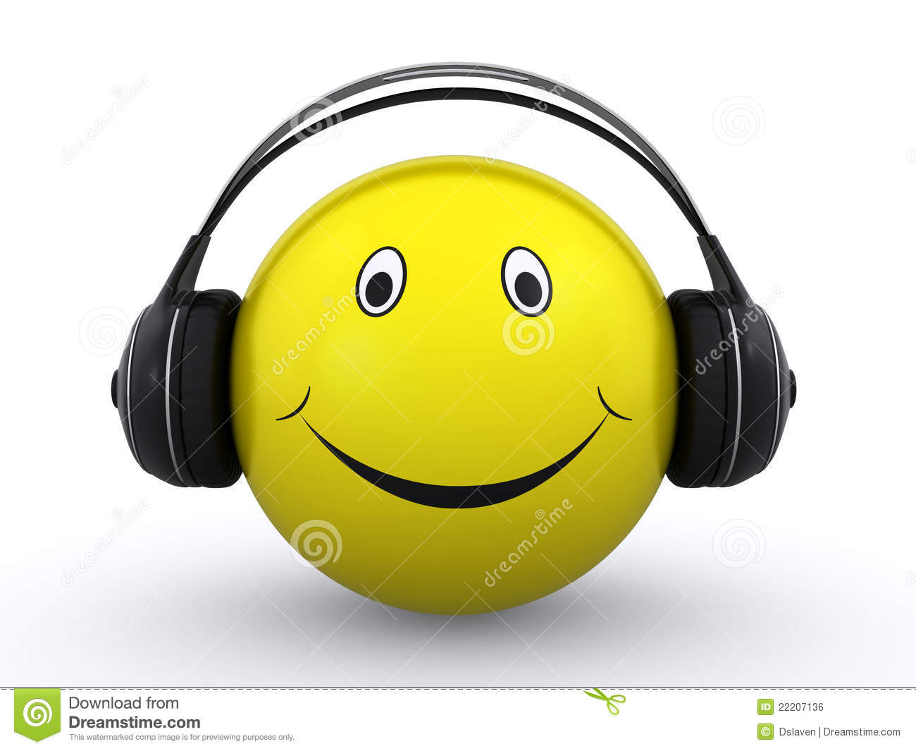 Smiley Face with Headphones