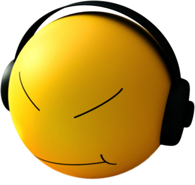 Smiley with Headphones