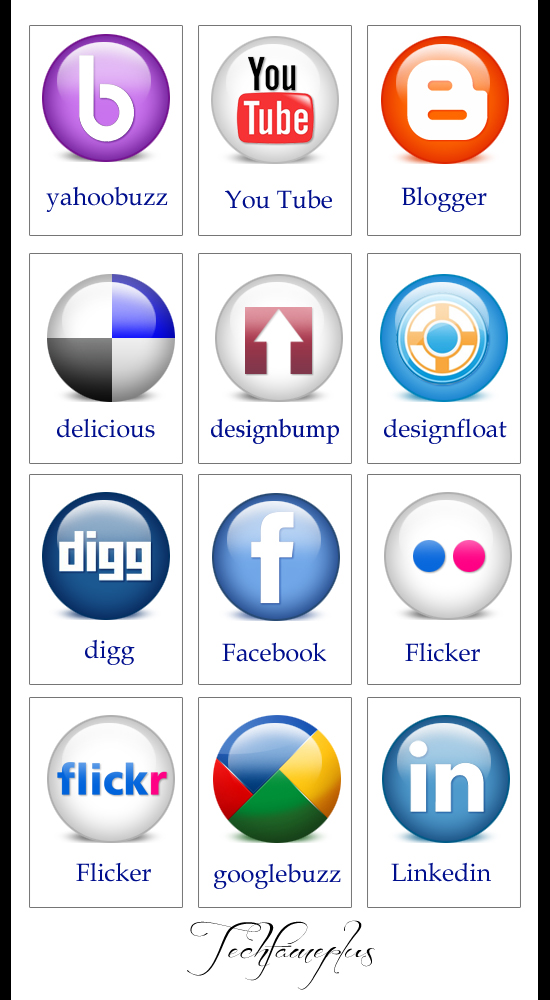 Social Media Icons Photoshop