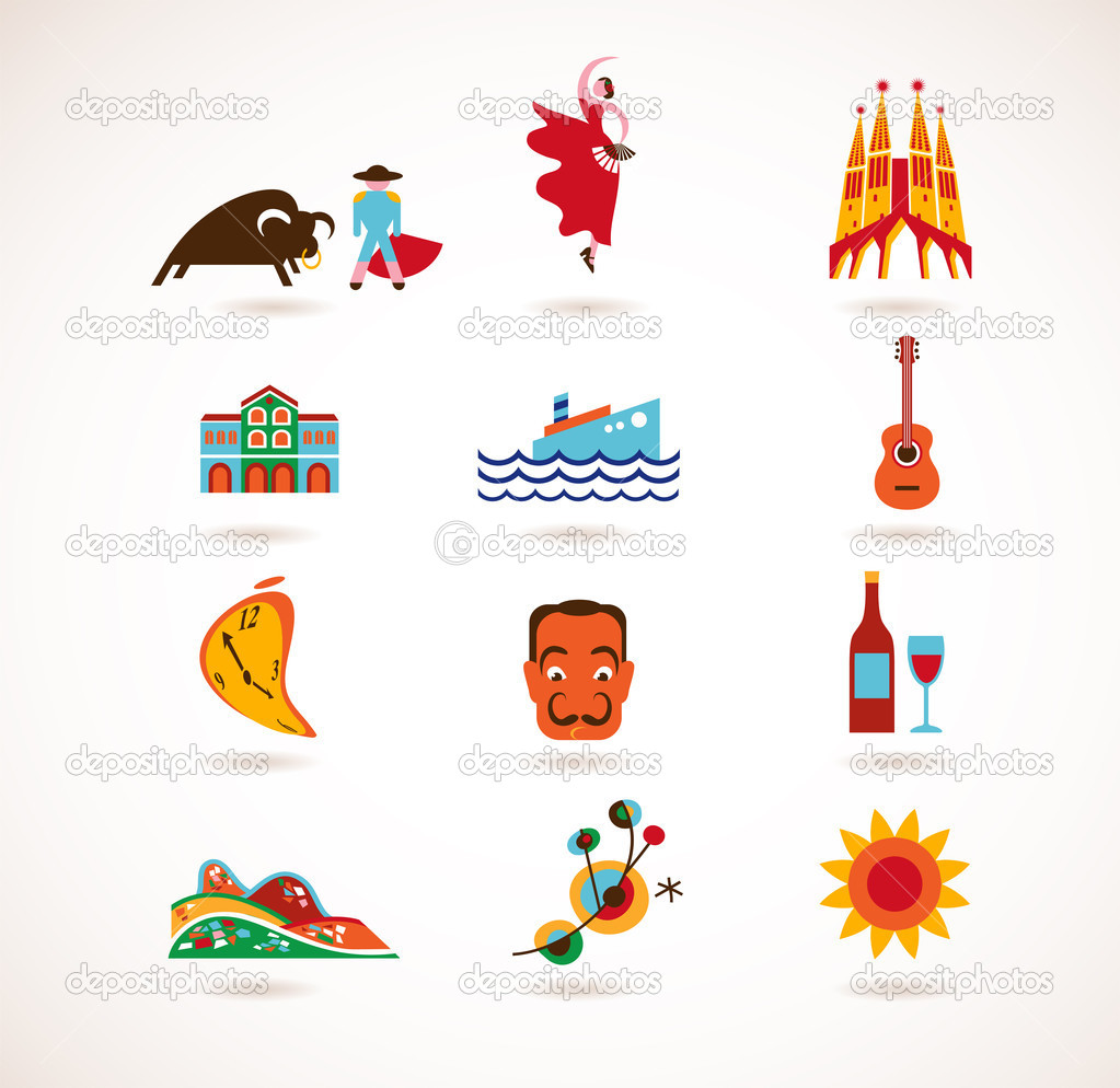 Spain Icons Clip Art