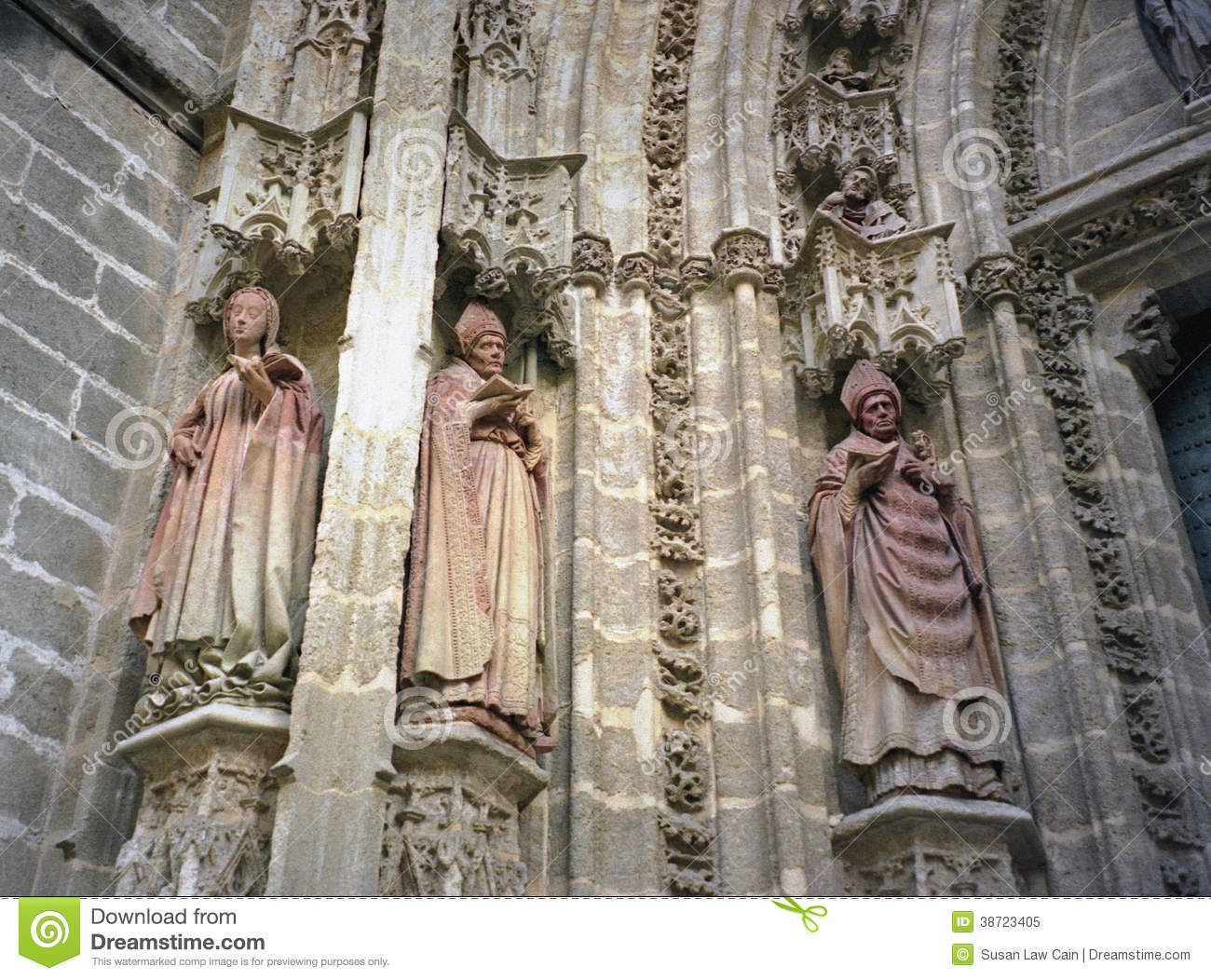 Stone Carvings Cathedral in Seville Stone Carvings Cathedral in Seville