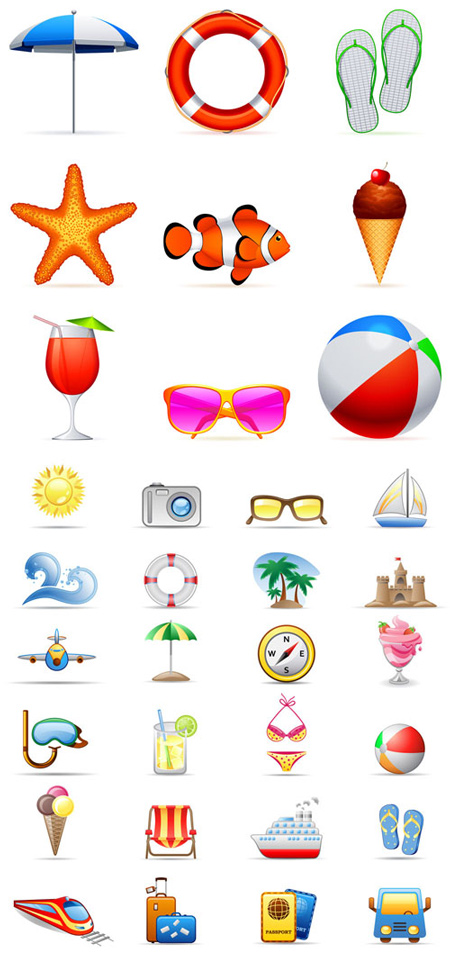 Summer Vacation Icons