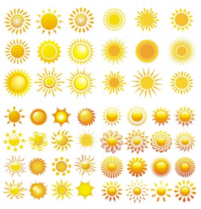 10 Sun Vector PSD Images