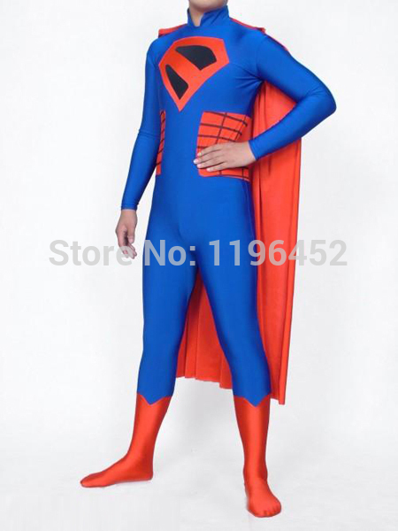 Superman Red and Blue Lycra Spandex