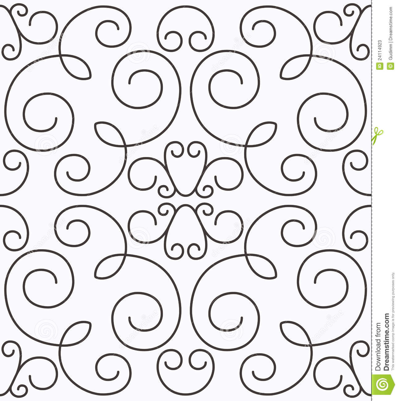 Swirl Seamless Pattern Vector