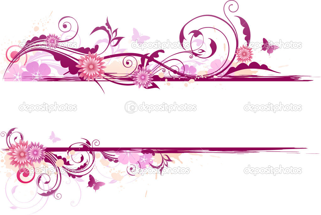 Transparent Floral Banner Transparent Floral Banner
