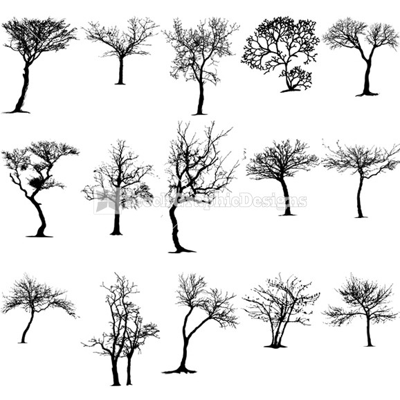 Tree Silhouette Vector Art Free