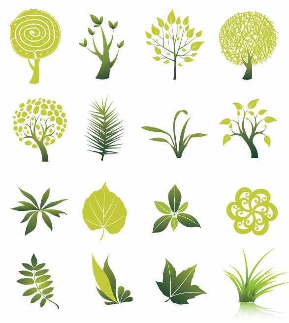 Trees and Leaves Vector