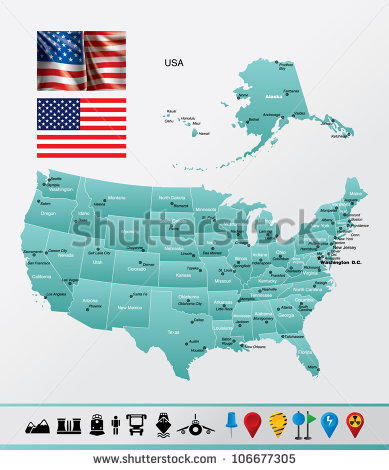United States Map Icon United States Map Icon