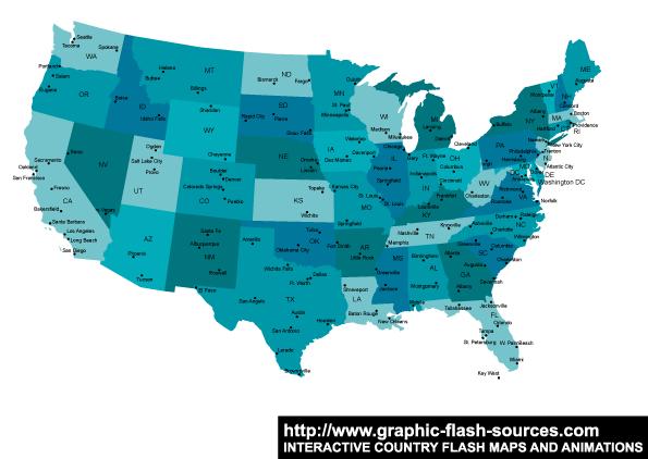 United States Map Vector Graphic