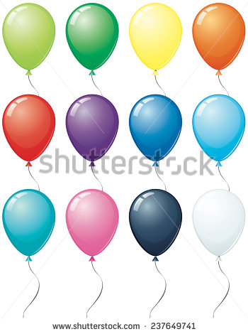 Vector Black and White Balloons