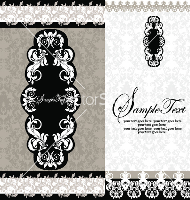 Vector Black and White Wedding