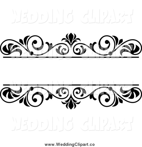 Vector Black and White Wedding