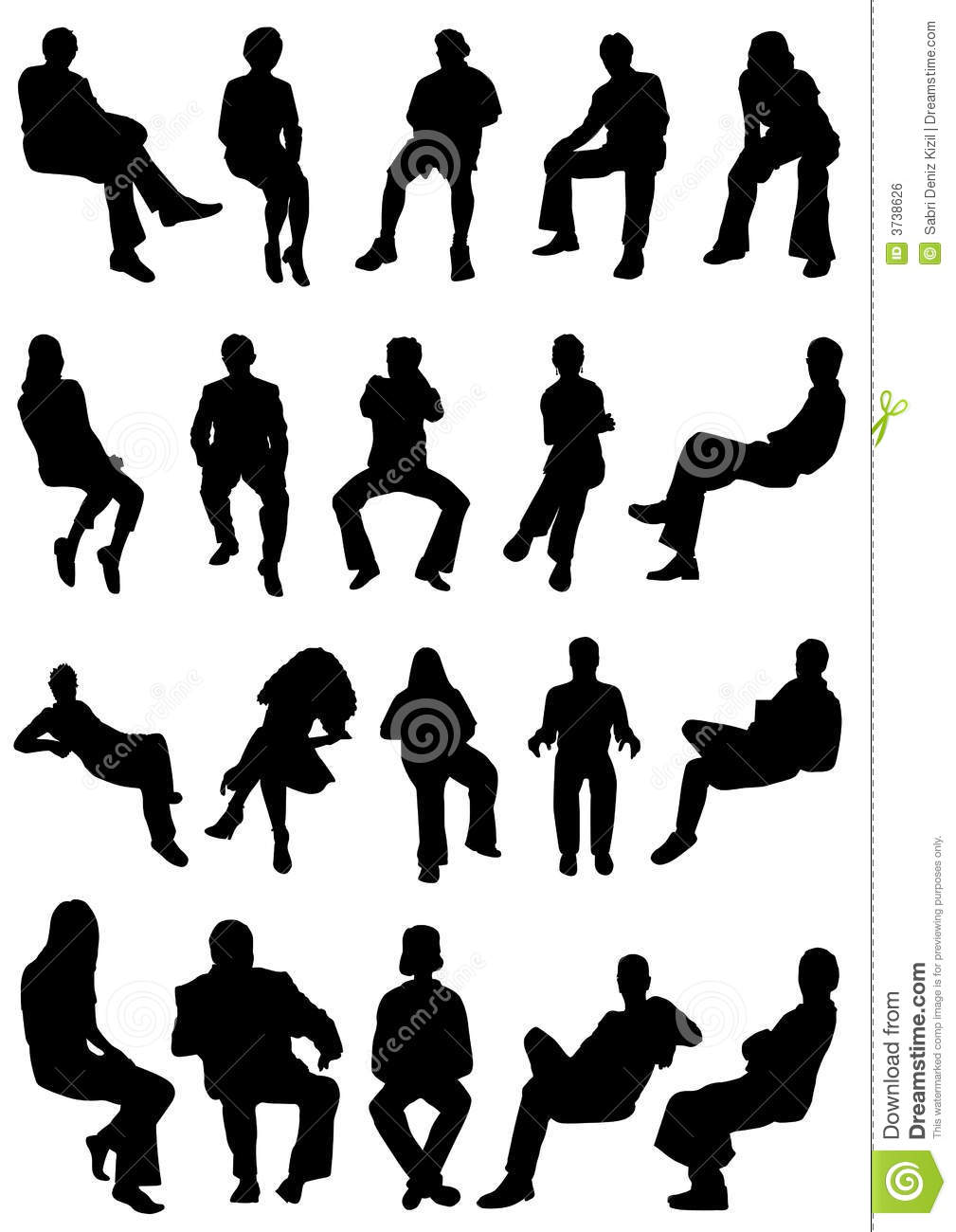 20 People Sitting Vector People Images