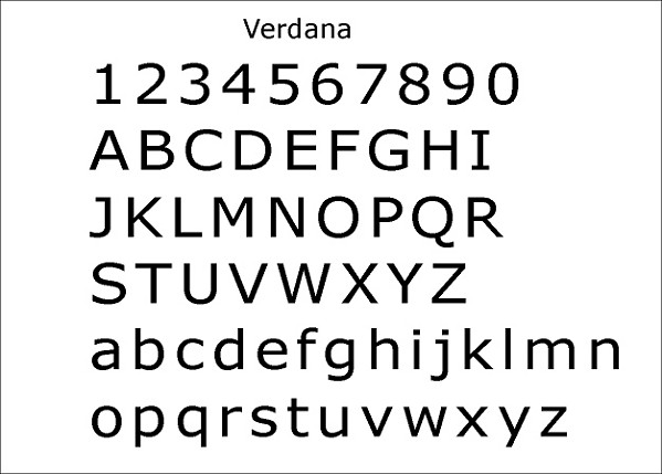 Verdana Font