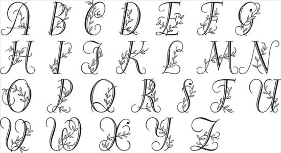 Vine Font Monogram Letters