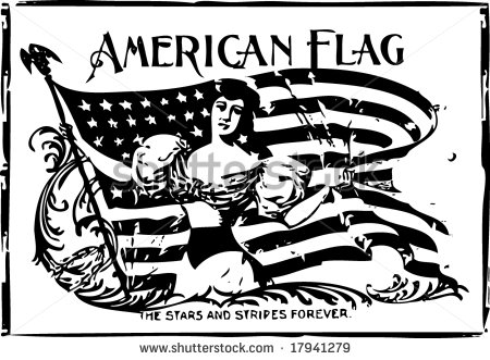 Vintage American Flag Vector